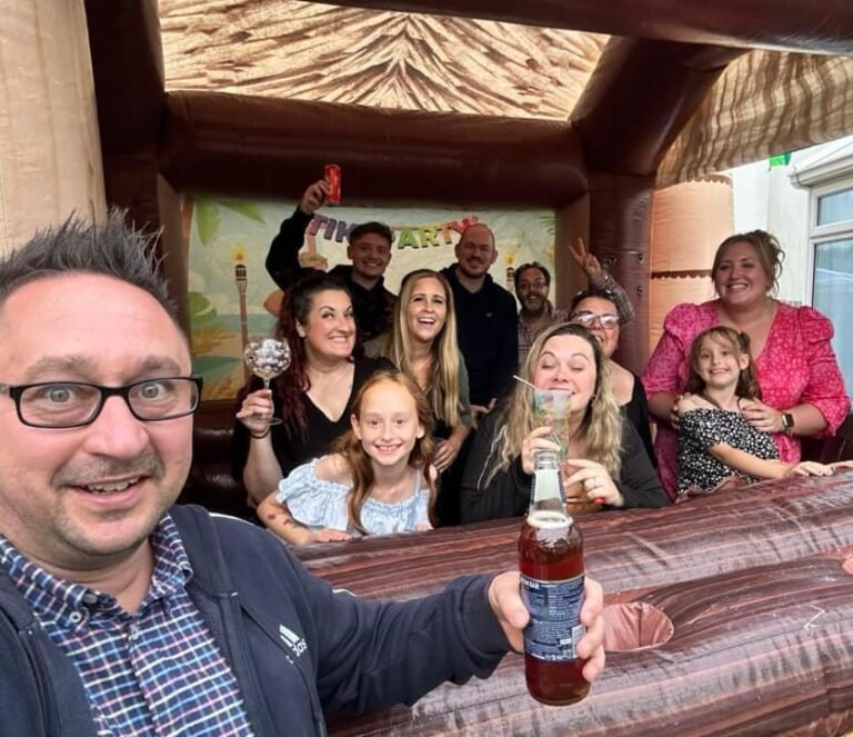 Event setup inflatable pub hire Somerset UK