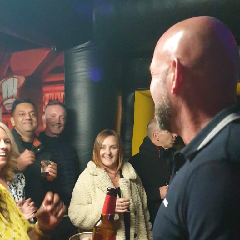 Inflatable pub setup in Weston-super-Mare for party