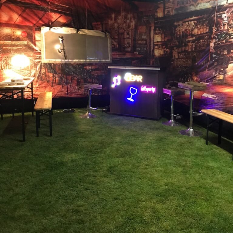 Inflatable pub front view Somerset